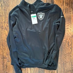 Las Vegas Raiders Black Nike quarter zip Jacket XL NWT